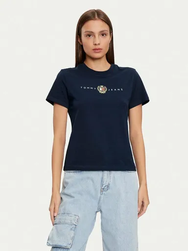 Tommy Jeans dámské modré tričko DW0DW18795 XS