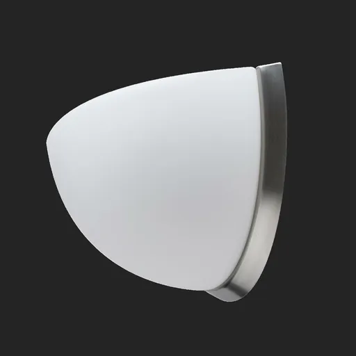 OSMONT NEL59464 NELA DL3 nástěnné skleněné svítidlo nerez broušená / bílá IP43 3000 K 15W LED HF