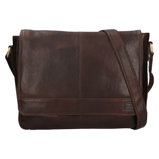 Pánská kožená taška přes rameno SendiDesign Bucket - hnědá