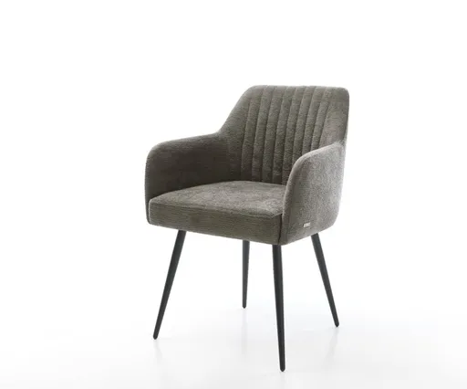 Jídelní židle Greg-Flex bouclé měkký tmavě béžová 4-nohá zúžená