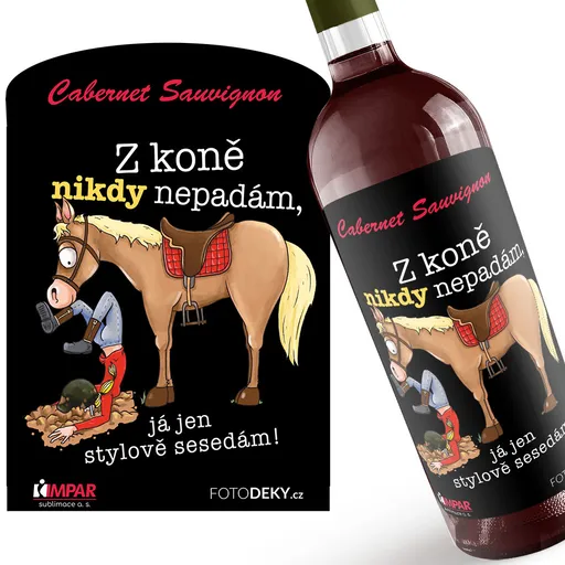 Víno Z koně nepadám (Druh Vína: Červené víno)