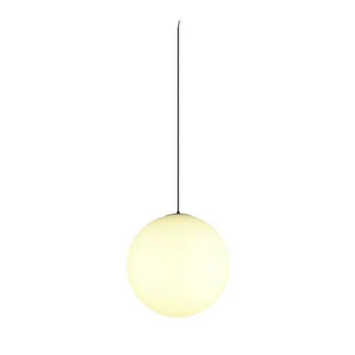 BIG WHITE (SLV) SUN 40 PD E27, závěsné svítidlo, délka závěsu 400 cm, kulaté, černá barva 1008534