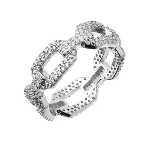 Evolution Group - Pavona Výrazný dámský prsten s čirými zirkony 15019.1 crystal 56 mm