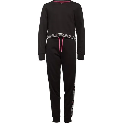 Lewro RIVIA Dívčí tepláková souprava, černá, velikost 116-122