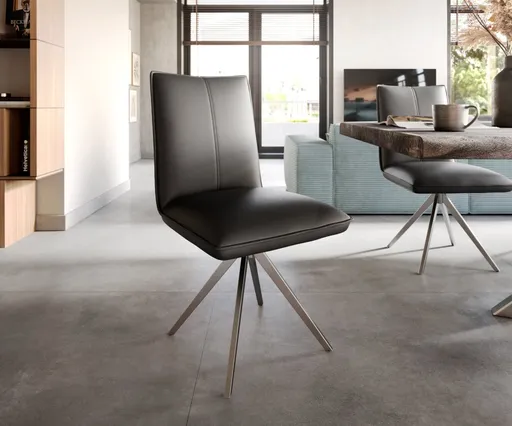 Otočná židle Lelio-Flex široká křížová podnož nerezová ocel