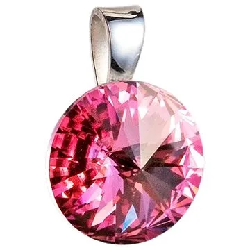 EVOLUTION GROUP 34112.3 kulatý-rivoli dekorovaný krystaly Swarovski® (Ag925/1000, 1 g, růžový) (8590962344288)