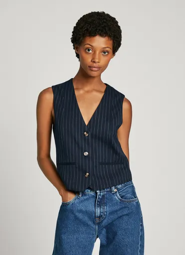 Pepe Jeans dámská modrá vesta DIANA PL402456594 M