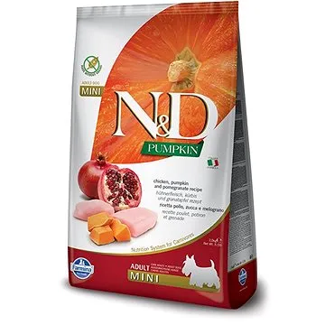 N&D PUMPKIN grain free dog adult mini chicken & pomegranate 7 kg (8010276033635)