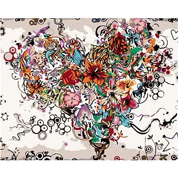 Malování podle čísel - Květinové srdce (HRAmal00575nad)