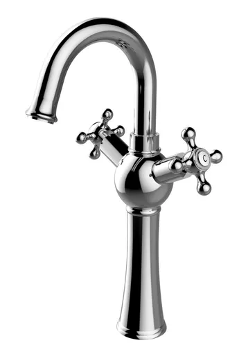 BESCO Vysoká stojánková umyvadlová baterie RETRO I Chrom BABURICH