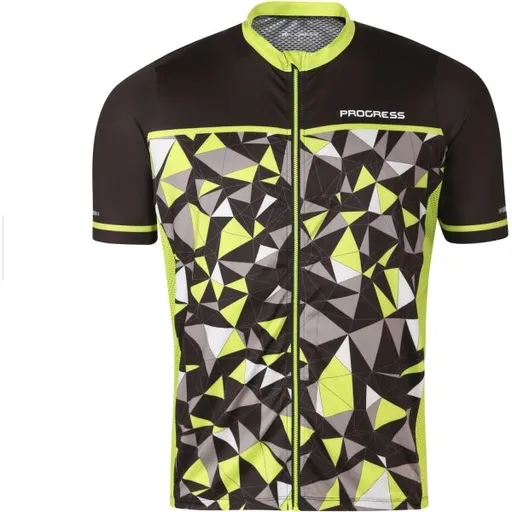 PROGRESS REPRESENT Pánský cyklistický dres, černá, velikost XXL