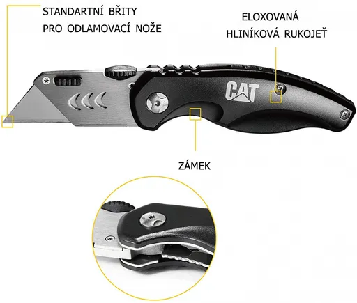 Caterpillar Pracovní nůž 980018 CAT 16,2 cm