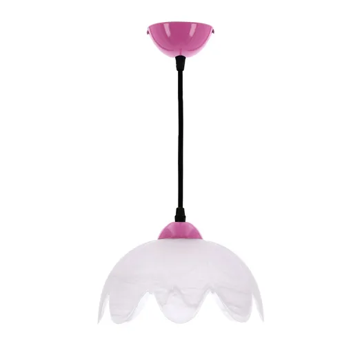 Závěsná lampa COLORI malinovo bílé stínidlo 1x60W E27 moderní dekorativní stropní svítidlo do obývacího pokoje a kuchyně energeticky úsporné
