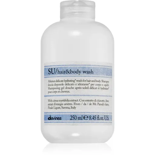 Davines SU Hair&Body Wash sprchový gel a šampon 2 v 1 250 ml