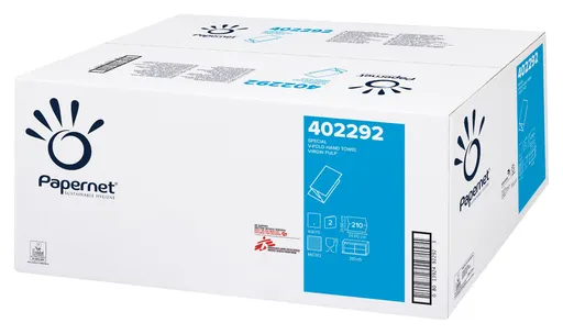 PAPERNET papírový ručník skladu V, 2-vrstvý, 100% celulóza, bílý 3150 ks