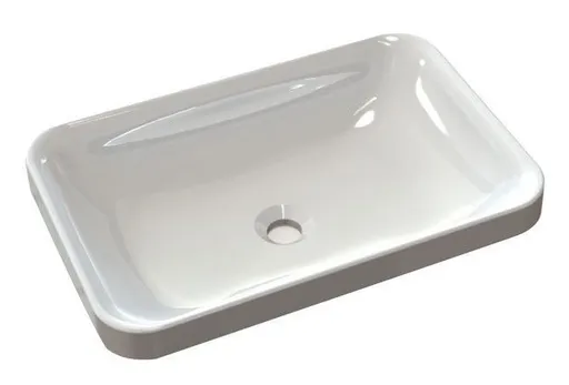 SAPHO ASTORIA umyvadlo zápustné, litý mramor, 55x37cm, bílá 55033