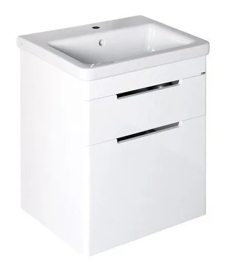 SAPHO ELLA umyvadlová skříňka 56,5x65x43cm, 2x zásuvka, bílá EL062-3030