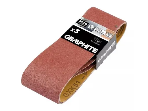 Plátno brusné nekonečný pás 75x533mm P120 GRAPHITE 58T370 3ks