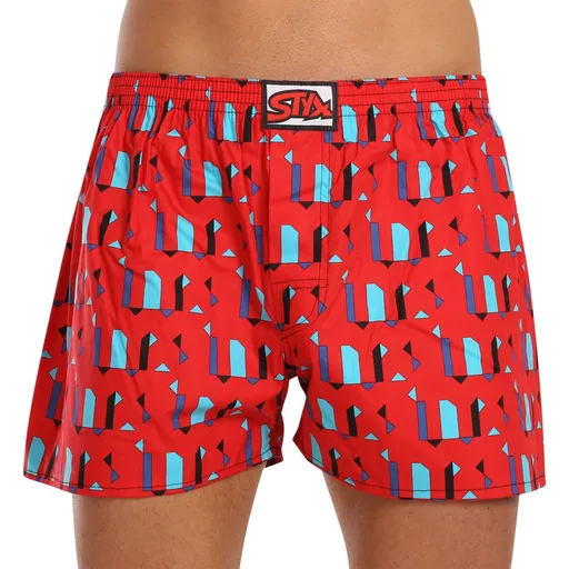 Styx Pánské trenky art klasická guma nadrozměr obrazce (E1659) 4XL