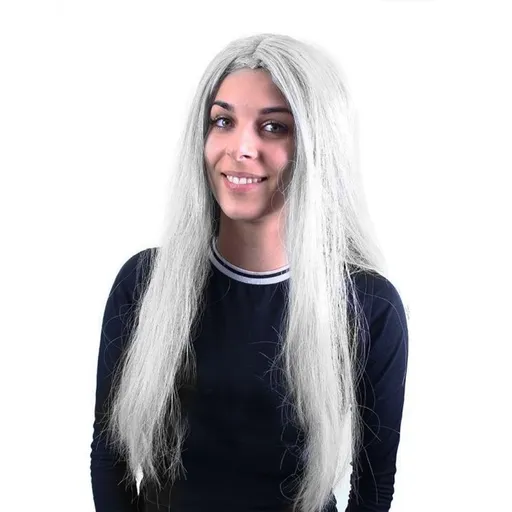 Paruka stříbrná čarodějnická / Halloween, dospělá - RAPPA