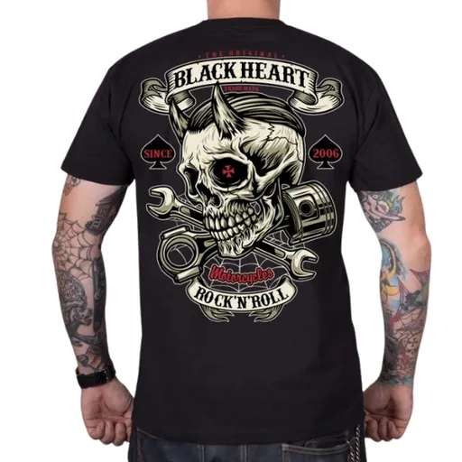 Triko BLACK HEART Liberty černá XXL