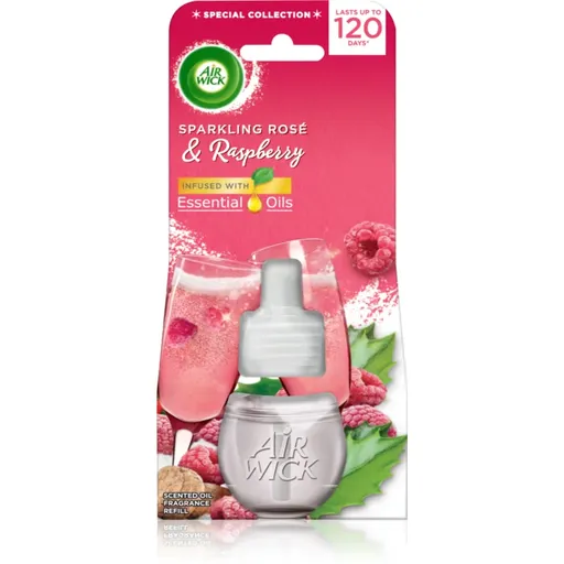 Air Wick Sparkling Rose & Raspberry elektrický osvěžovač vzduchu – náhradní náplň 19 ml