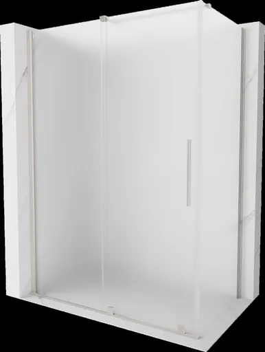 MEXEN/S Velar sprchový kout, posuvné dveře 150 x 90, dekor, nikl kartáčovaný 871-150-090-31-97