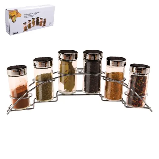 Kořenka sklo/UH 6 ks+stojan kov - ORION