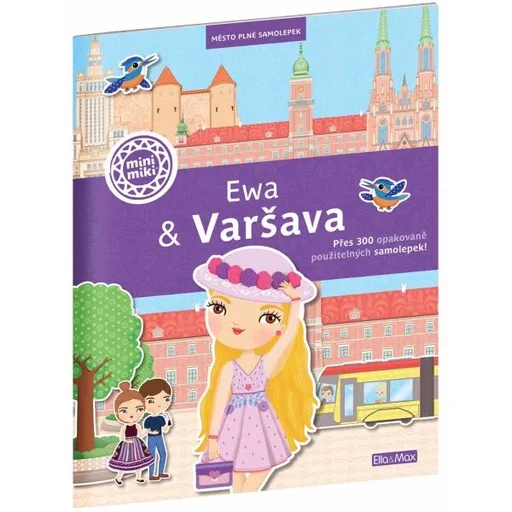 ELLA & MAX EWA & VARŠAVA Město plné samolepek, mix, velikost