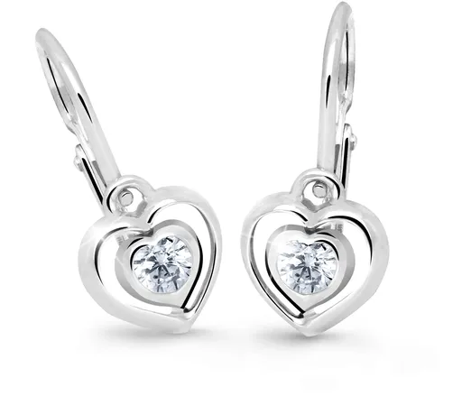 Cutie Jewellery Dětské srdíčkové náušnice C2752-10-X-2 tyrkysová