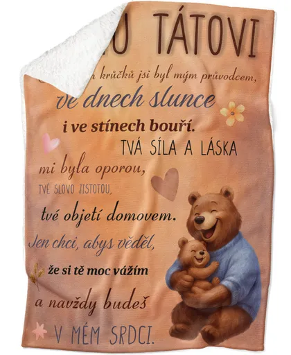Deka Mému tátovi – medvídci (Podšití beránkem: ANO)