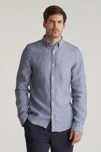 KOŠILE GANT SLIM LINEN SHIRT DUSTY NAVY
