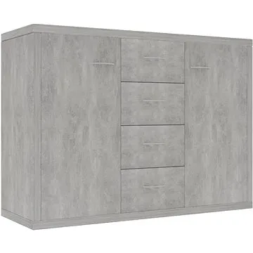 Příborník betonově šedý 88 x 30 x 65 cm dřevotříska (800688)