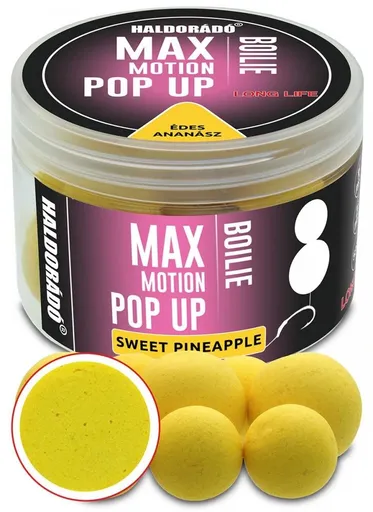 Haldorádó Pop-Up Boilies Max Motion 16+20mm 50g - Sladký ananas,Haldorádó Pop-Up Boilies Max Motion 16+20mm 50g - Sladký ananas
