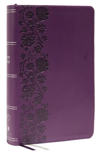 KJV Holy Bible: Large Print Single-Column with 43,000 End-of-Verse Cross References, Purple Leathersoft, Personal Size, Red Letter, (Thumb Indexed): K