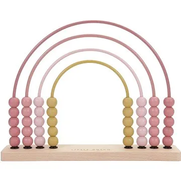 Little Dutch Počítadlo dřevěné duha Pink (8713291770317)