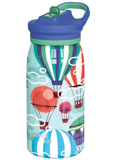 Dětská nerezová láhev Pop, 445ml, Quokka, balónky