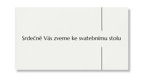 Personal Kartička ke stolu - Simple Zvolte množství: od 1 ks do 10 ks