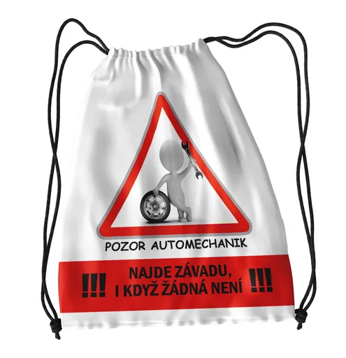 Vak na záda Pozor automechanik
