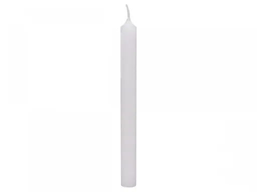 Bílá úzká svíčka Taper white - Ø 1,2 *13cm / 2.5h 70087501