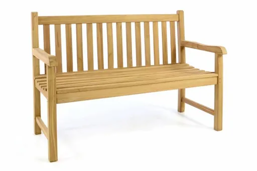 Divero 53824 Zahradní lavice - ošetřené týkové dřevo - 130 cm