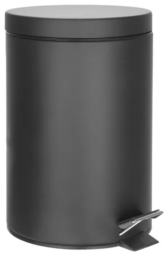 AQUALINE SIMPLE LINE odpadkový koš kulatý 12l, černá mat 26112