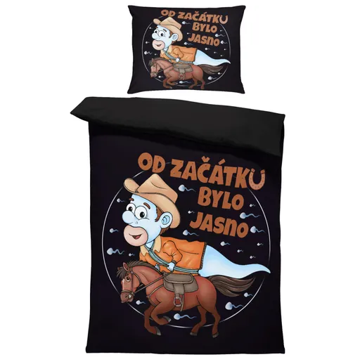 Povlečení Koňařská spermie – muž (Rozměr : 1x140/220 + 1x90/70)
