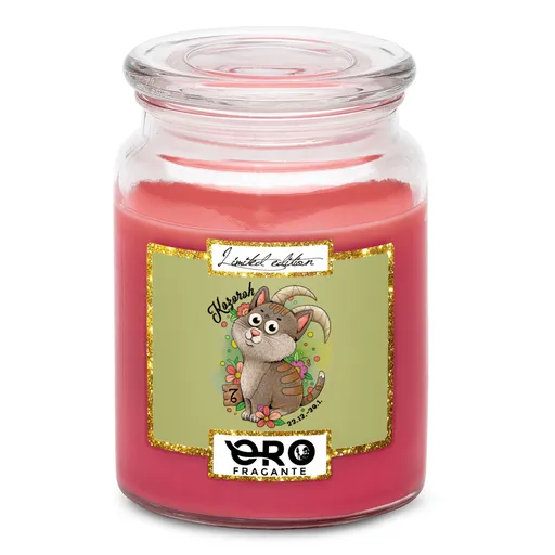 Svíčka Kočičí znamení – kozoroh (Vůně svíčky: Višně v čokoládě)