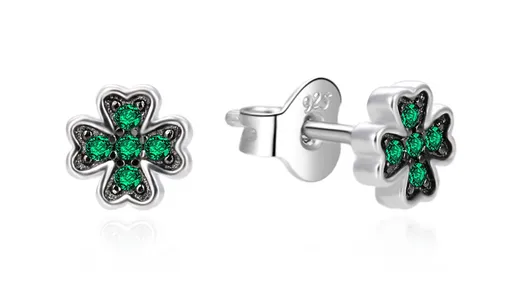 Agato Malé stříbrné náušnice Čtyřlístky AGT-E209PGR
