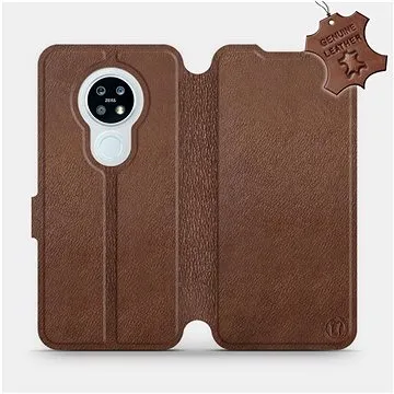 Flip pouzdro na mobil Nokia 6.2 - Hnědé - kožené -  Brown Leather (5903516068777)