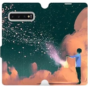 Flipové pouzdro na mobil Samsung Galaxy S10 Plus - VA14P Postava s lampou (5903226812950)