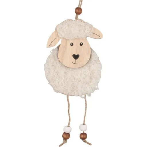 Ovečka dřevěná na zavěšení 7 x 12 cm
