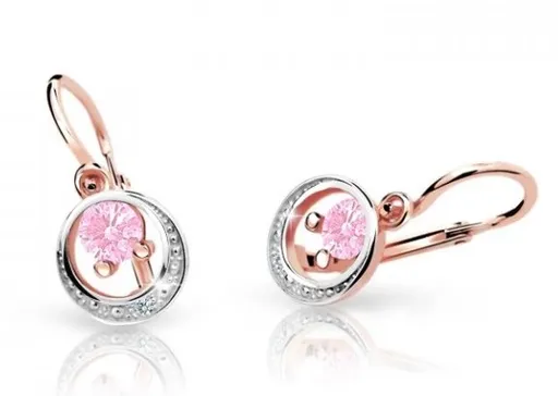 Cutie Jewellery Dětské náušnice z růžového zlata C1997-10-X-4 růžová