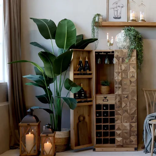 Dřevěná antik vinotéka Brisbois - 64*45*146 cm Chic Antique